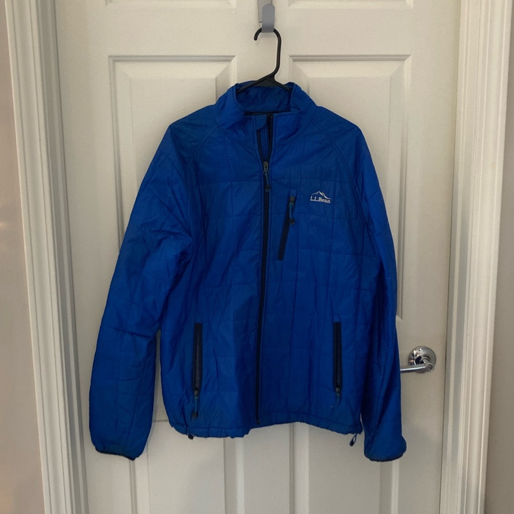 Mens LL Bean Insulated Winter Jacket Size Medium Tall
